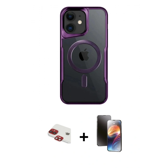 MARSİLYAN™- iPhone 11 Kılıf Yadigar Klasik Özel Seri - Siyah 3D Antistatik Mat Seramik Nano Ekran Koruyucu + Pers Alüminyum Kamera Lens - KI