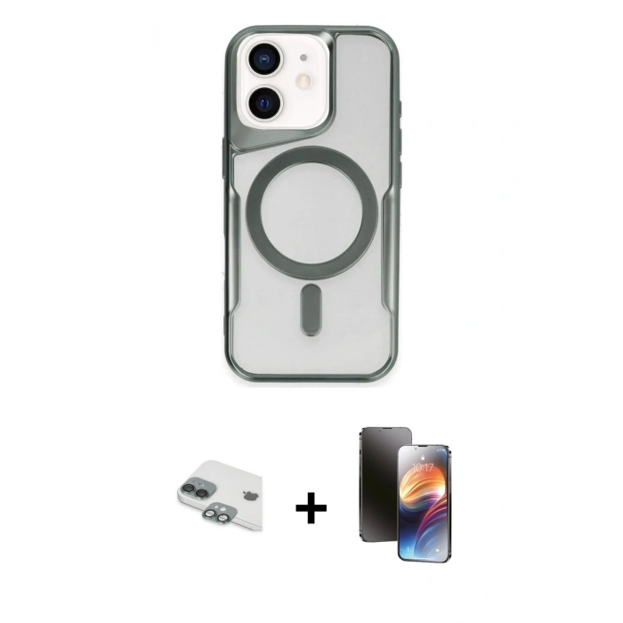 MARSİLYAN™- iPhone 11 Kılıf Yadigar Klasik Özel Seri - Siyah 3D Antistatik Mat Seramik Nano Ekran Koruyucu + Pers Alüminyum Kamera Lens - YL
