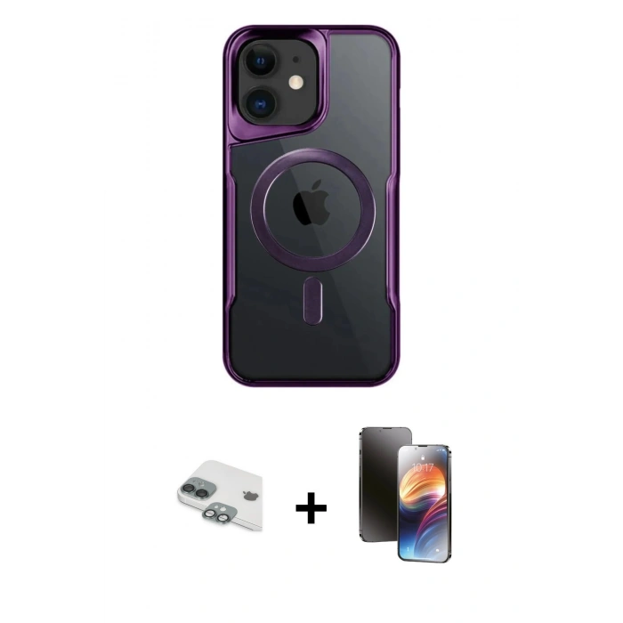 MARSİLYAN™- iPhone 11 Kılıf Yadigar Klasik Özel Seri - Siyah 3D Antistatik Mat Seramik Nano Ekran Koruyucu + Pers Alüminyum Kamera Lens - YL