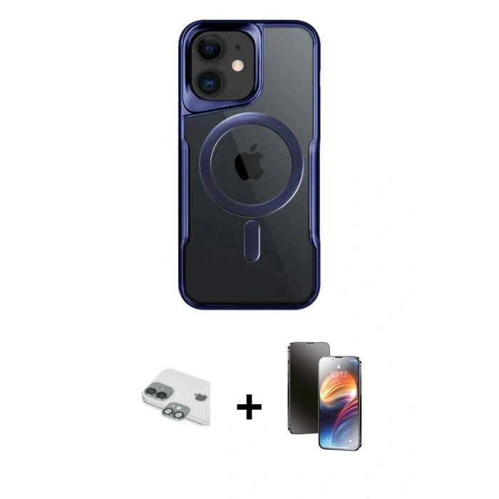 MARSİLYAN™- iPhone 11 Kılıf Yadigar Klasik Özel Seri - Siyah 3D Antistatik Mat Seramik Nano Ekran Koruyucu + Pers Alüminyum Kamera Lens - YL