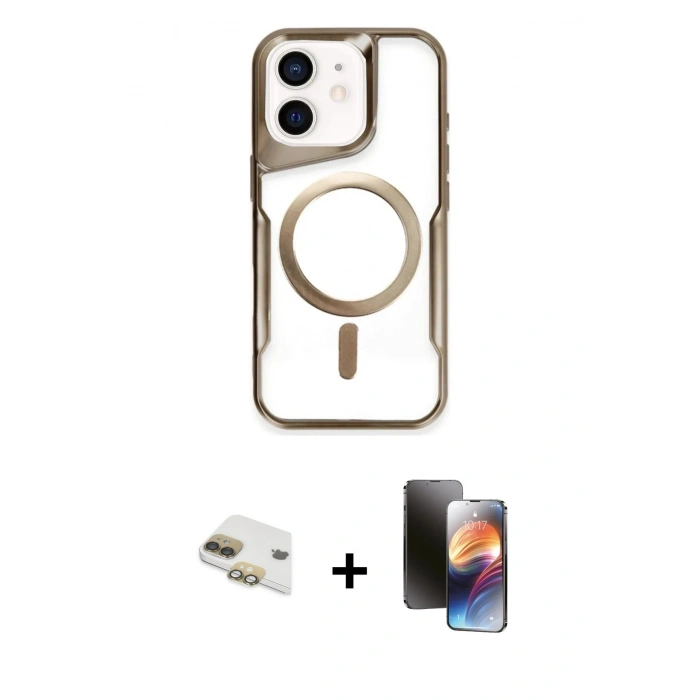 MARSİLYAN™- iPhone 11 Kılıf Yadigar Klasik Özel Seri - Siyah 3D Antistatik Mat Seramik Nano Ekran Koruyucu + Pers Alüminyum Kamera Lens - GD