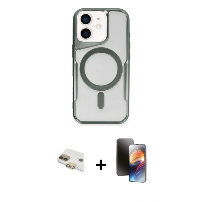 MARSİLYAN™- iPhone 11 Kılıf Yadigar Klasik Özel Seri - Siyah 3D Antistatik Mat Seramik Nano Ekran Koruyucu + Pers Alüminyum Kamera Lens - GD