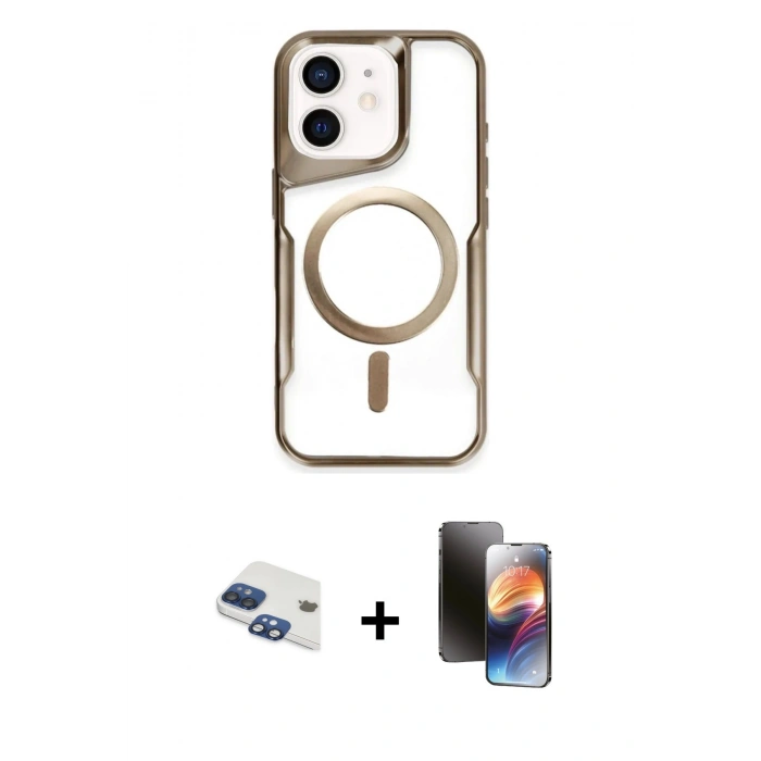 MARSİLYAN™- iPhone 11 Kılıf Yadigar Klasik Özel Seri - Siyah 3D Antistatik Mat Seramik Nano Ekran Koruyucu + Pers Alüminyum Kamera Lens - LT