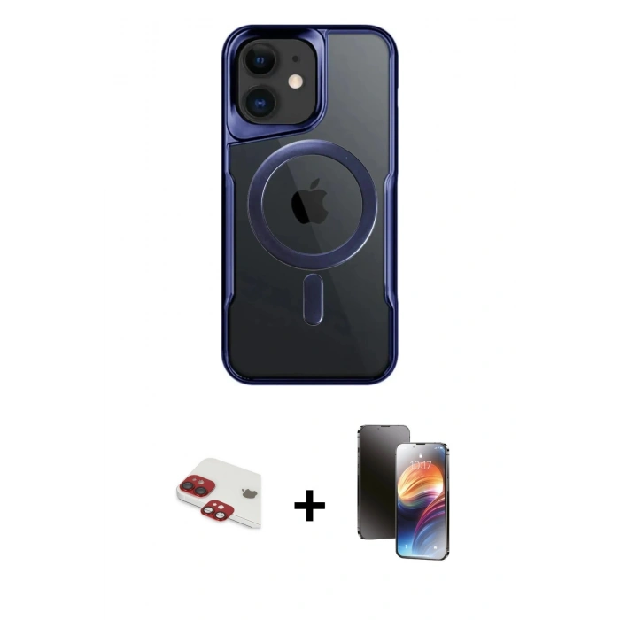 MARSİLYAN™- iPhone 11 Kılıf Yadigar Klasik Özel Seri - Siyah 3D Antistatik Mat Seramik Nano Ekran Koruyucu + Pers Alüminyum Kamera Lens - KI