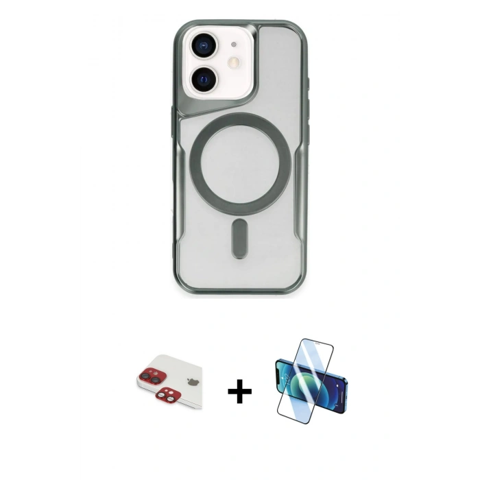 MARSİLYAN™- iPhone 11 Kılıf Yadigar Klasik Özel Seri - Siyah 3D Antistatik Seramik Nano Ekran Koruyucu + Pers Alüminyum Kamera Lens - KI
