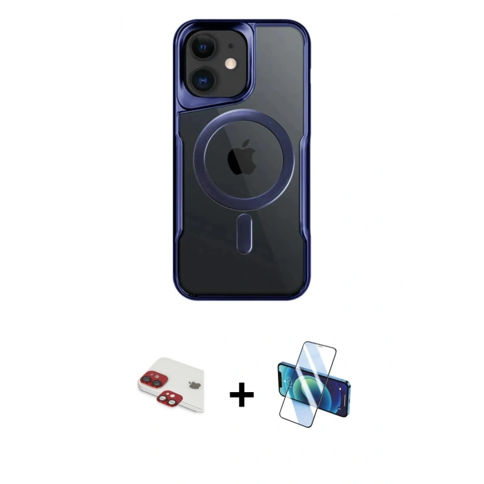 MARSİLYAN™- iPhone 11 Kılıf Yadigar Klasik Özel Seri - Siyah 3D Antistatik Seramik Nano Ekran Koruyucu + Pers Alüminyum Kamera Lens - KI