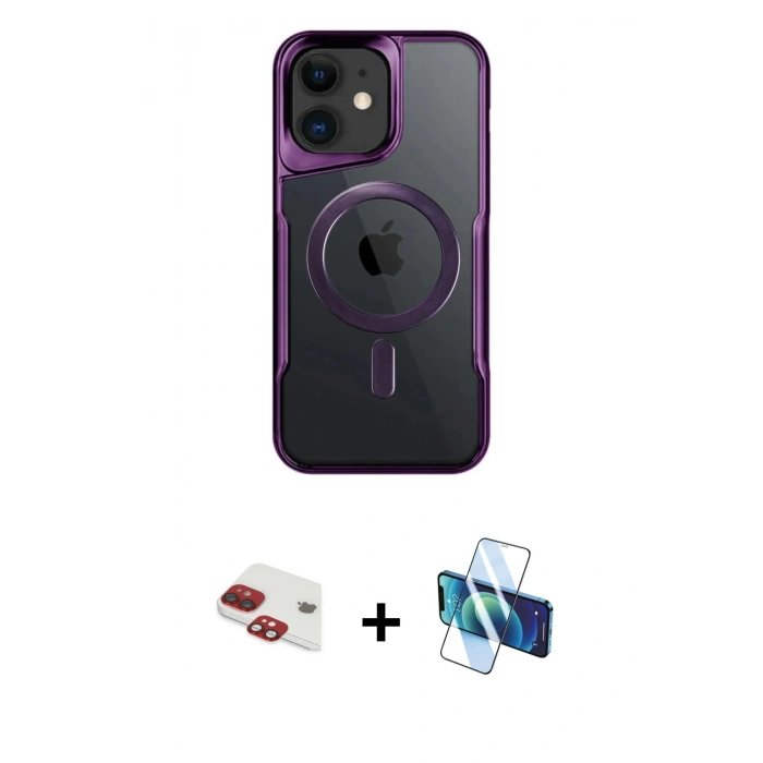 MARSİLYAN™- iPhone 11 Kılıf Yadigar Klasik Özel Seri - Siyah 3D Antistatik Seramik Nano Ekran Koruyucu + Pers Alüminyum Kamera Lens - KI