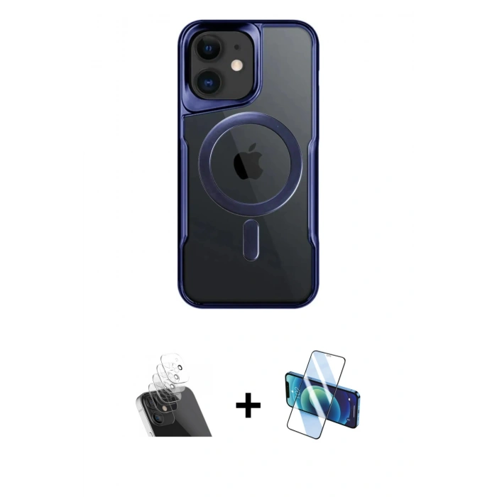 MARSİLYAN™- iPhone 11 Kılıf Yadigar Klasik Özel Seri - Siyah 3D Antistatik Seramik Nano Ekran Koruyucu + Kamera Lens Koruma Cam - SF