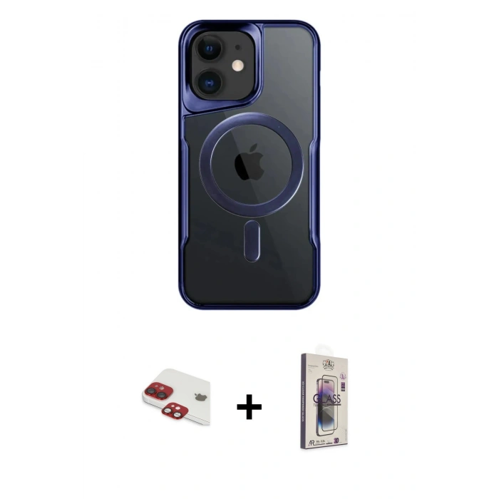MARSİLYAN™- iPhone 11 Kılıf Yadigar Klasik Özel Seri - Siyah Bilvis 3D Cam Ekran Koruyucu + Pers Alüminyum Kamera Lens - KI