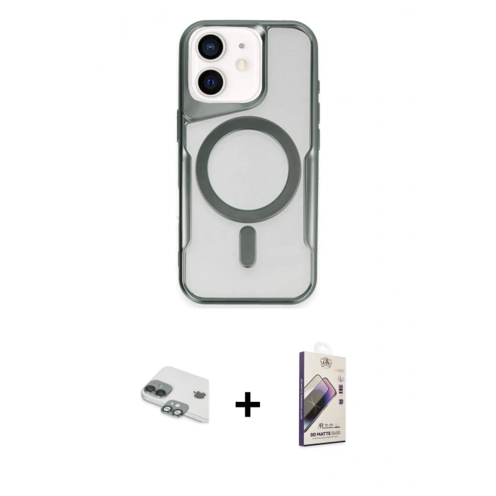 MARSİLYAN™- iPhone 11 Kılıf Yadigar Klasik Özel Seri - Siyah Bilvis 3D Mat Cam Ekran Koruyucu + Pers Alüminyum Kamera Lens - YL