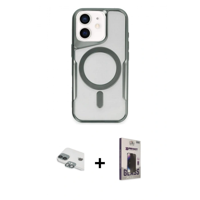 MARSİLYAN™- iPhone 11 Kılıf Yadigar Klasik Özel Seri - Siyah Bilvis Hayalet Cam Ekran Koruyucu + Pers Alüminyum Kamera Lens - YL