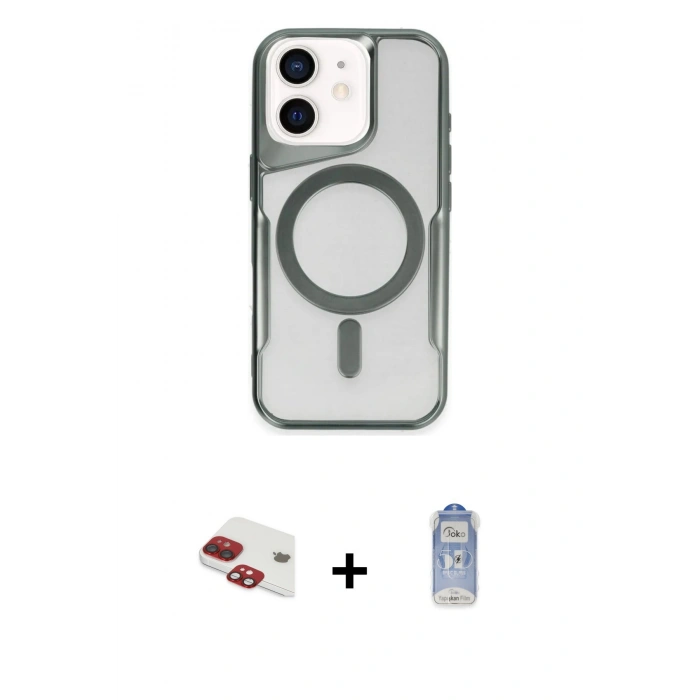 MARSİLYAN™- iPhone 11 Kılıf Yadigar Klasik Özel Seri - Siyah Joko Magic 5D Cam + Pers Alüminyum Kamera Lens - KI
