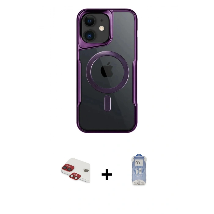 MARSİLYAN™- iPhone 11 Kılıf Yadigar Klasik Özel Seri - Siyah Joko Magic 5D Cam + Pers Alüminyum Kamera Lens - KI