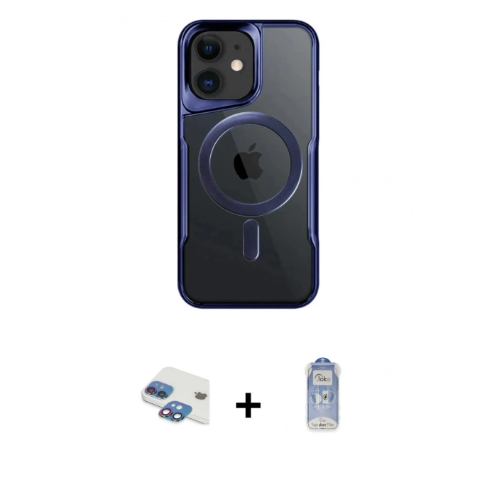 MARSİLYAN™- iPhone 11 Kılıf Yadigar Klasik Özel Seri - Siyah Joko Magic 5D Cam + Pers Alüminyum Kamera Lens - GI