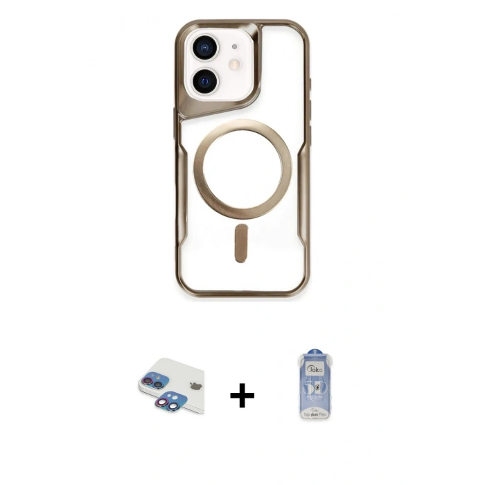 MARSİLYAN™- iPhone 11 Kılıf Yadigar Klasik Özel Seri - Siyah Joko Magic 5D Cam + Pers Alüminyum Kamera Lens - GI