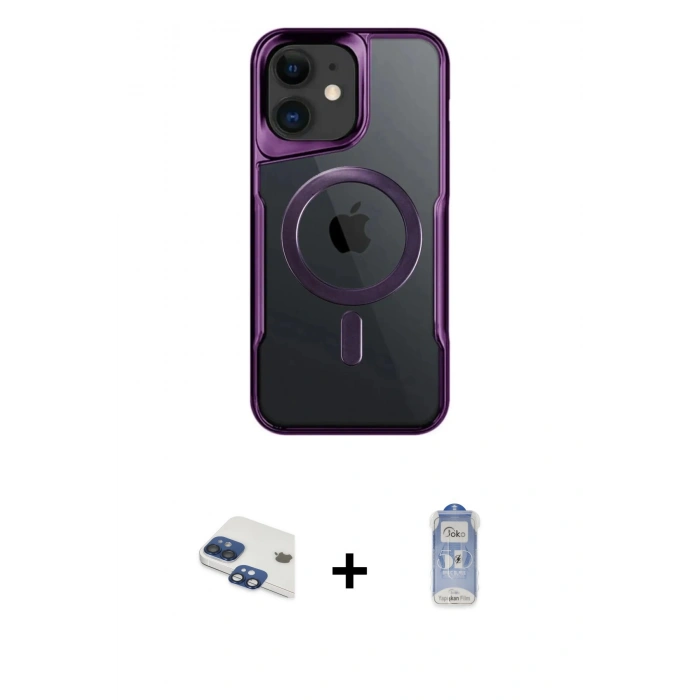 MARSİLYAN™- iPhone 11 Kılıf Yadigar Klasik Özel Seri - Siyah Joko Magic 5D Cam + Pers Alüminyum Kamera Lens - LT