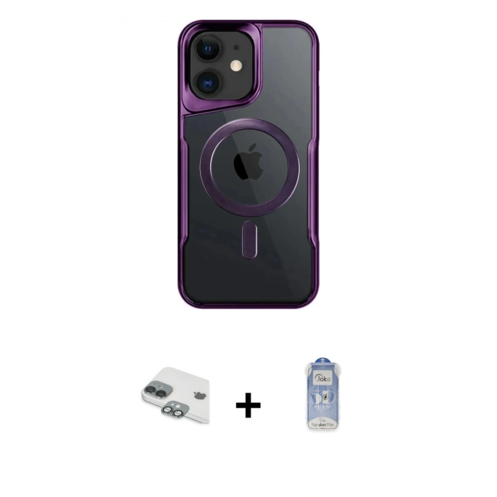 MARSİLYAN™- iPhone 11 Kılıf Yadigar Klasik Özel Seri - Siyah Joko Magic 5D Cam + Pers Alüminyum Kamera Lens - YL