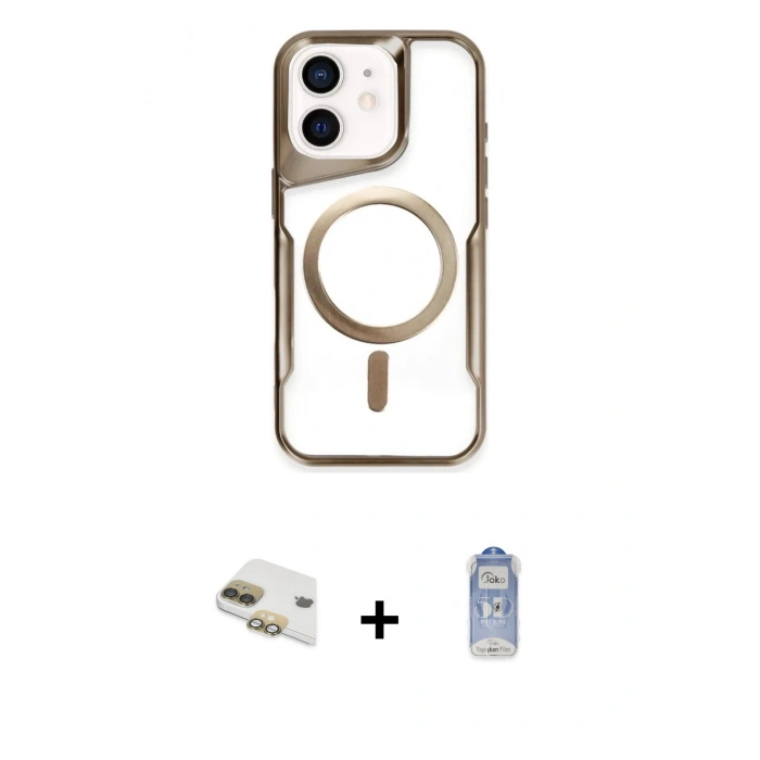 MARSİLYAN™- iPhone 11 Kılıf Yadigar Klasik Özel Seri - Siyah Joko Magic 5D Cam + Pers Alüminyum Kamera Lens - GD
