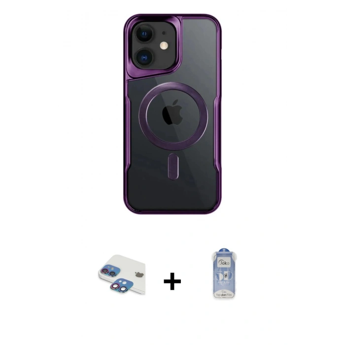 MARSİLYAN™- iPhone 11 Kılıf Yadigar Klasik Özel Seri - Siyah Joko Magic 5D Cam + Pers Alüminyum Kamera Lens - GI