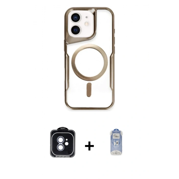 MARSİLYAN™- iPhone 11 Kılıf Yadigar Klasik Özel Seri - Siyah Joko Magic 5D Cam + PVD Metal Kamera Lens - MI