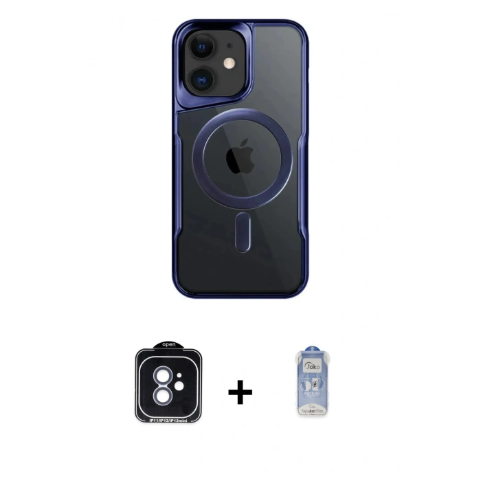 MARSİLYAN™- iPhone 11 Kılıf Yadigar Klasik Özel Seri - Siyah Joko Magic 5D Cam + PVD Metal Kamera Lens - MI