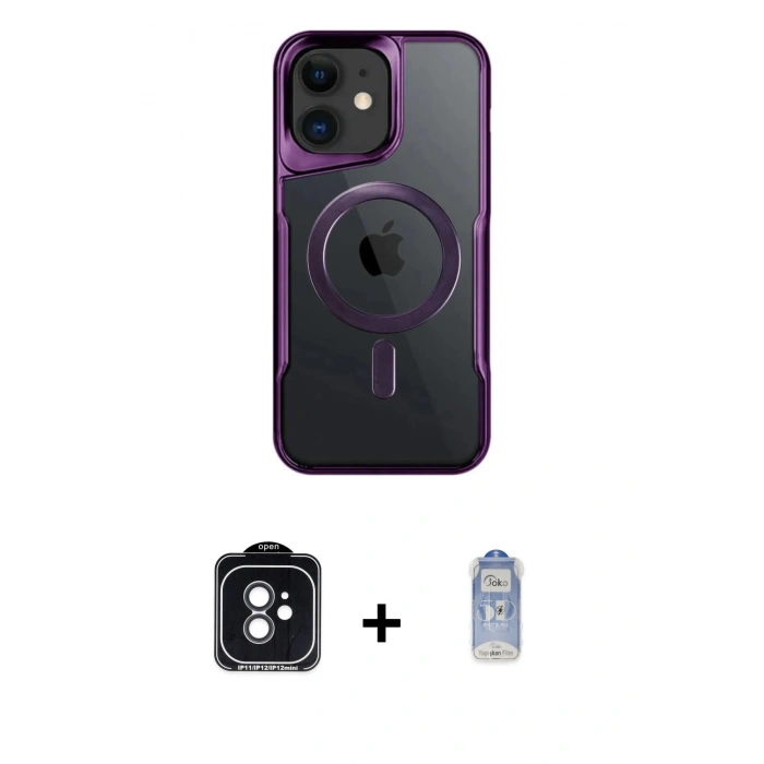 MARSİLYAN™- iPhone 11 Kılıf Yadigar Klasik Özel Seri - Siyah Joko Magic 5D Cam + PVD Metal Kamera Lens - SH
