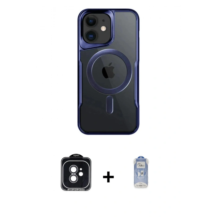 MARSİLYAN™- iPhone 11 Kılıf Yadigar Klasik Özel Seri - Siyah Joko Magic 5D Cam + PVD Metal Kamera Lens - SH