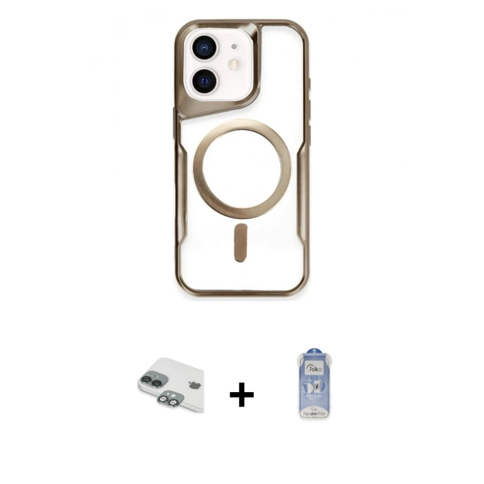 MARSİLYAN™- iPhone 11 Kılıf Yadigar Klasik Özel Seri - Siyah Joko Magic 5D Cam + Pers Alüminyum Kamera Lens - YL