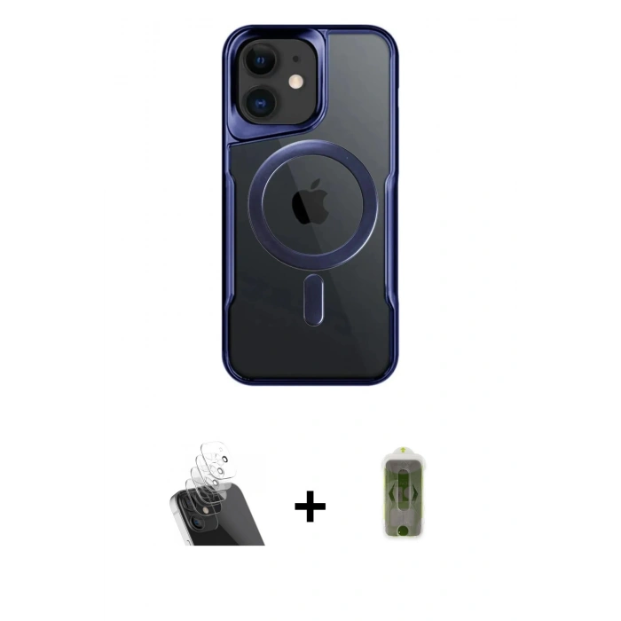 MARSİLYAN™- iPhone 11 Kılıf Yadigar Klasik Özel Seri - Siyah Joko Magic 5D Hayalet Cam + Kamera Lens Koruma Cam - SF
