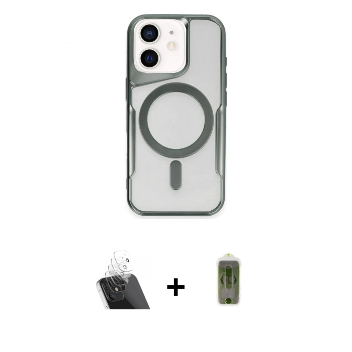 MARSİLYAN™- iPhone 11 Kılıf Yadigar Klasik Özel Seri - Siyah Joko Magic 5D Hayalet Cam + Kamera Lens Koruma Cam - SF