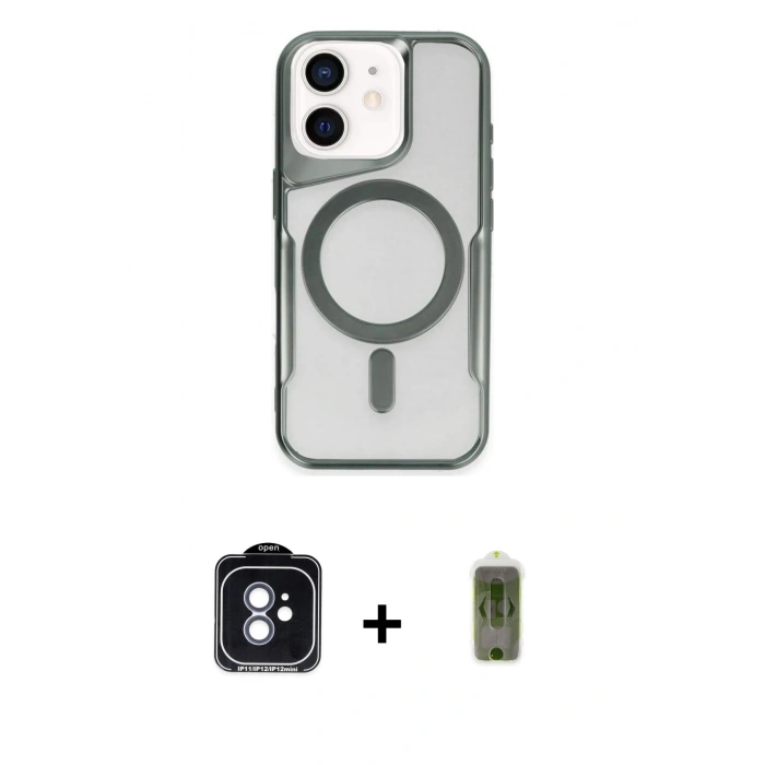 MARSİLYAN™- iPhone 11 Kılıf Yadigar Klasik Özel Seri - Siyah Joko Magic 5D Hayalet Cam + PVD Metal Kamera Lens - MI