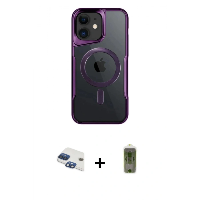 MARSİLYAN™- iPhone 11 Kılıf Yadigar Klasik Özel Seri - Siyah Joko Magic 5D Hayalet Cam + Pers Alüminyum Kamera Lens - LT