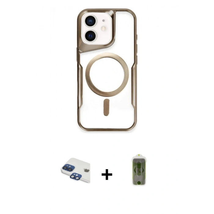 MARSİLYAN™- iPhone 11 Kılıf Yadigar Klasik Özel Seri - Siyah Joko Magic 5D Hayalet Cam + Pers Alüminyum Kamera Lens - LT