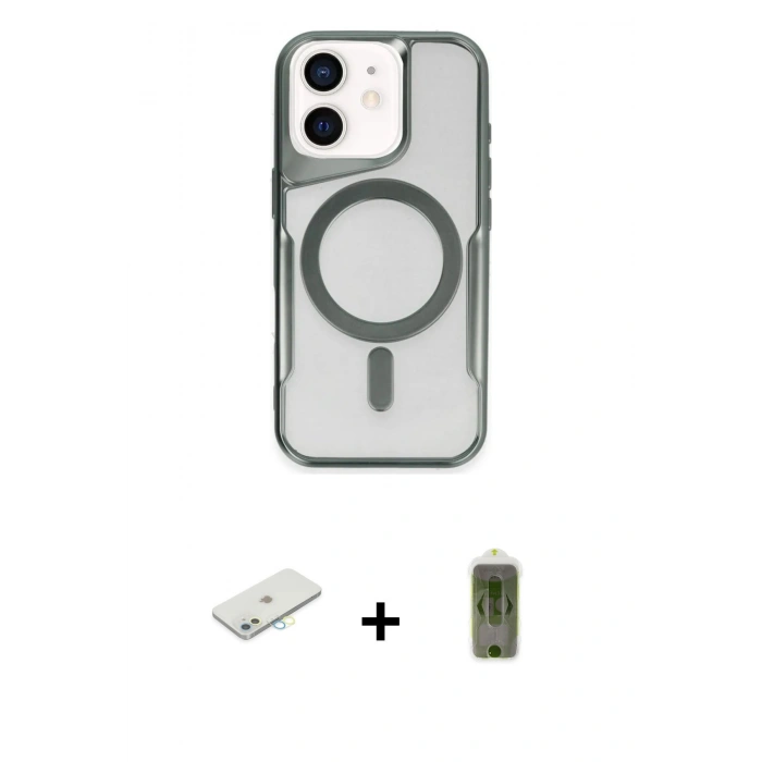 MARSİLYAN™- iPhone 11 Kılıf Yadigar Klasik Özel Seri - Siyah Joko Magic 5D Hayalet Cam + Sarı Renkli Kamera Lens Koruma Cam