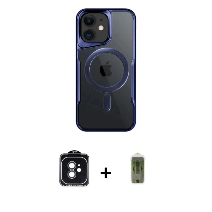 MARSİLYAN™- iPhone 11 Kılıf Yadigar Klasik Özel Seri - Siyah Joko Magic 5D Hayalet Cam + PVD Metal Kamera Lens - SH