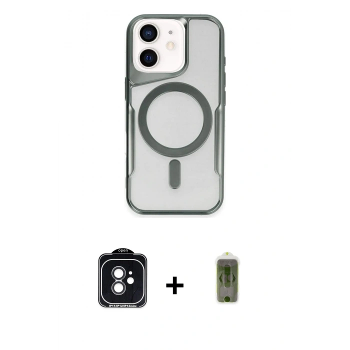 MARSİLYAN™- iPhone 11 Kılıf Yadigar Klasik Özel Seri - Siyah Joko Magic 5D Hayalet Cam + PVD Metal Kamera Lens - SH