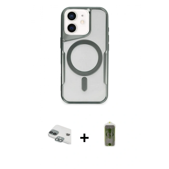 MARSİLYAN™- iPhone 11 Kılıf Yadigar Klasik Özel Seri - Siyah Joko Magic 5D Hayalet Cam + Pers Alüminyum Kamera Lens - YL