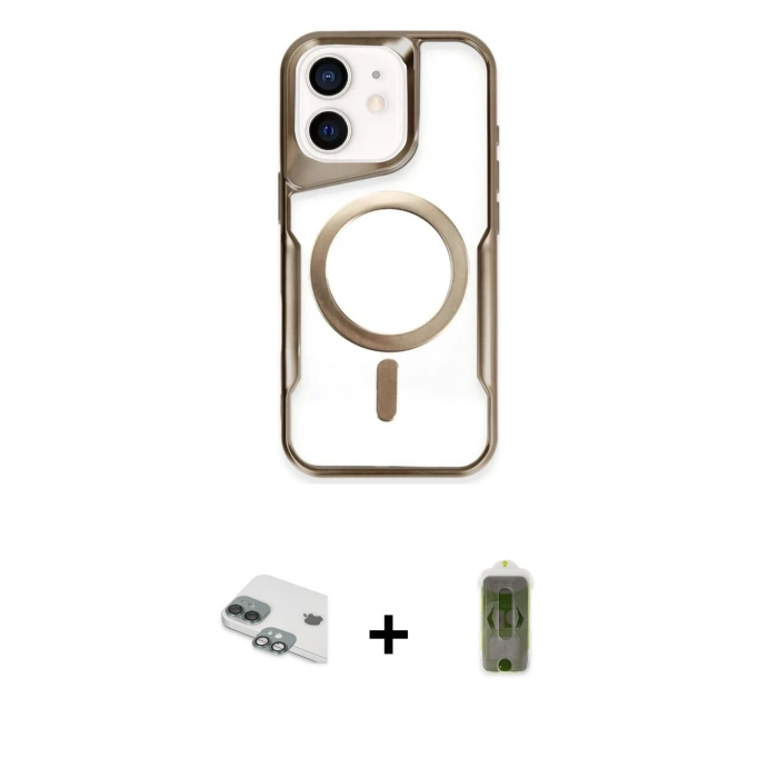 MARSİLYAN™- iPhone 11 Kılıf Yadigar Klasik Özel Seri - Siyah Joko Magic 5D Hayalet Cam + Pers Alüminyum Kamera Lens - YL