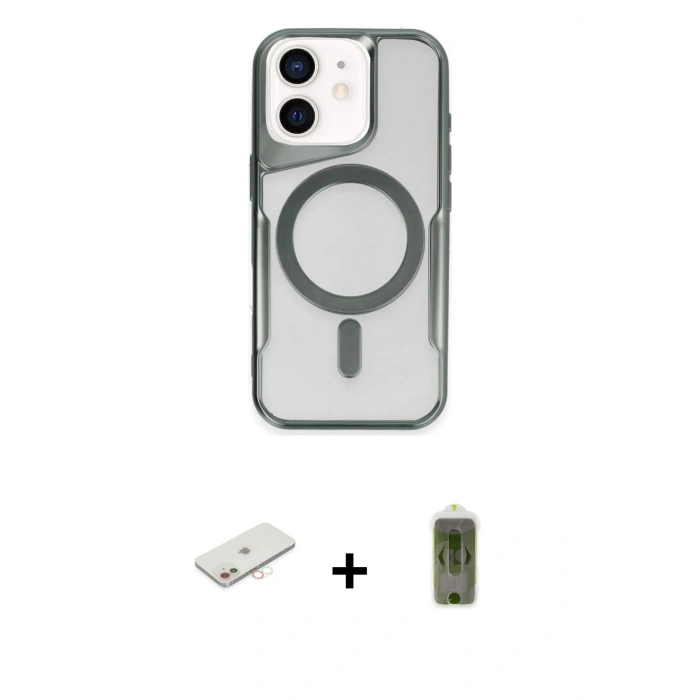 MARSİLYAN™- iPhone 11 Kılıf Yadigar Klasik Özel Seri - Siyah Joko Magic 5D Hayalet Cam + Renkli Kamera Lens Koruma Cam - YL