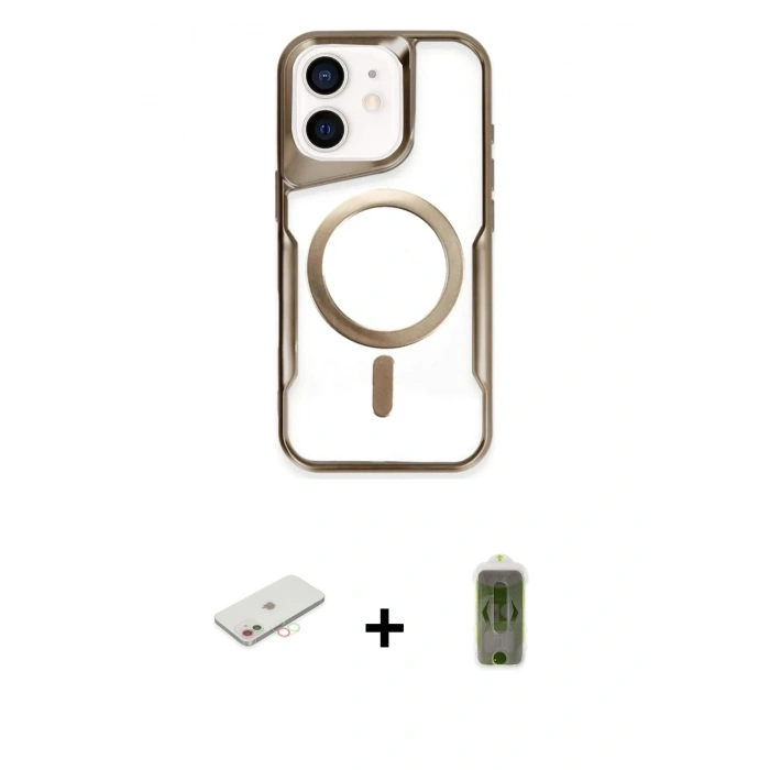 MARSİLYAN™- iPhone 11 Kılıf Yadigar Klasik Özel Seri - Siyah Joko Magic 5D Hayalet Cam + Renkli Kamera Lens Koruma Cam - YL