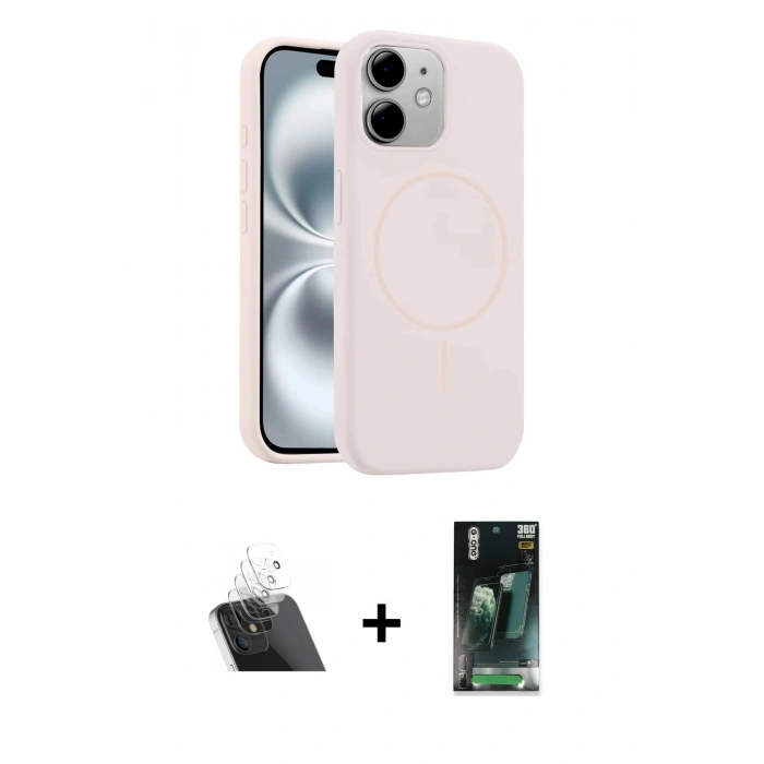 MARSİLYAN™- iPhone 11 Kılıf Yankı Form Serisi - Şeffaf 360 Full Body Arka Koruyucu + Kamera Lens Koruma Cam - SF