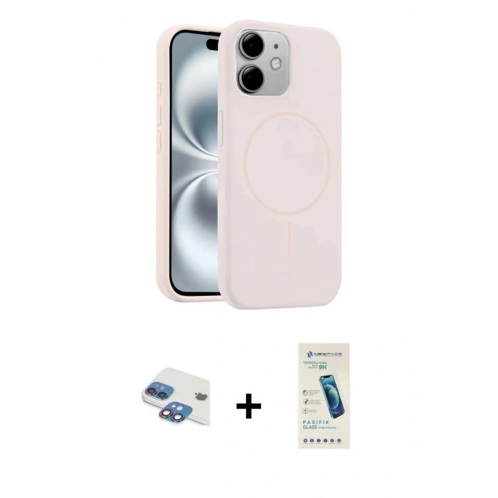 MARSİLYAN™- iPhone 11 Kılıf Yankı Form Serisi - Şeffaf Pasifik Cam Ekran Koruyucu + Pers Alüminyum Kamera Lens - GI