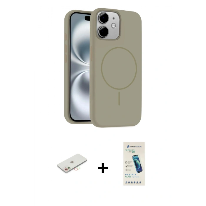 MARSİLYAN™- iPhone 11 Kılıf Yankı Form Serisi - Şeffaf Pasifik Cam Ekran Koruyucu + Renkli Kamera Lens Koruma Cam - YL