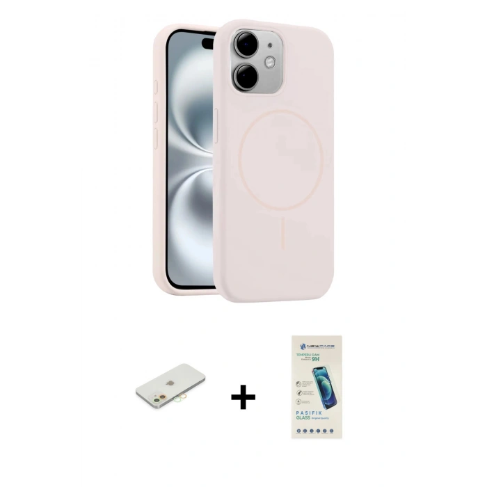 MARSİLYAN™- iPhone 11 Kılıf Yankı Form Serisi - Şeffaf Pasifik Cam Ekran Koruyucu + Renkli Kamera Lens Koruma Cam - TU
