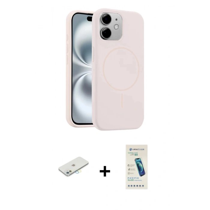 MARSİLYAN™- iPhone 11 Kılıf Yankı Form Serisi - Şeffaf Pasifik Cam Ekran Koruyucu + Renkli Kamera Lens Koruma Cam - SI