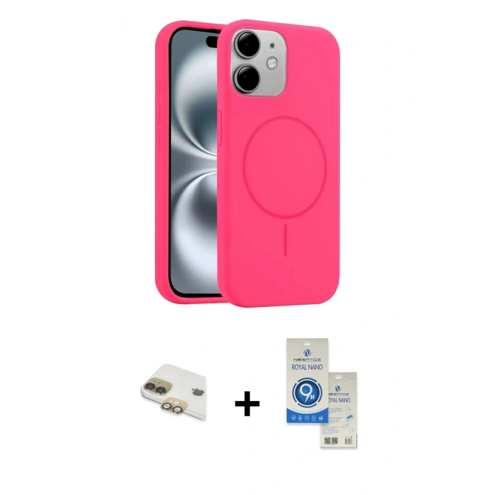 MARSİLYAN™- iPhone 11 Kılıf Yankı Form Serisi - Şeffaf Royal Nano Ekran Koruyucu + Pers Alüminyum Kamera Lens - GD