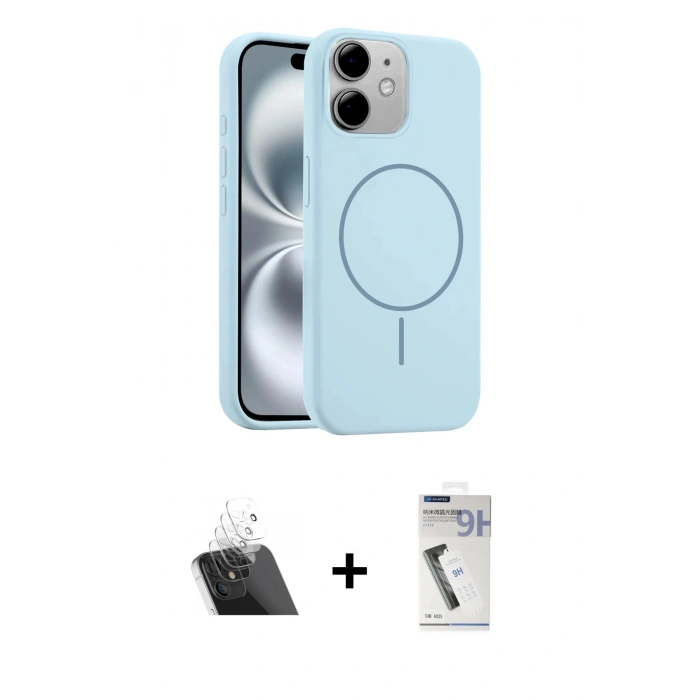 MARSİLYAN™- iPhone 11 Kılıf Yankı Form Serisi - Şeffaf Uv Polymer Nano Ekran Koruyucu + Kamera Lens Koruma Cam - SF