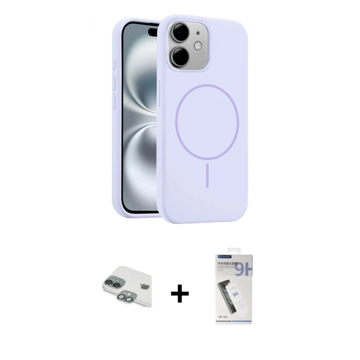 MARSİLYAN™- iPhone 11 Kılıf Yankı Form Serisi - Şeffaf Uv Polymer Nano Ekran Koruyucu + Pers Alüminyum Kamera Lens - YL