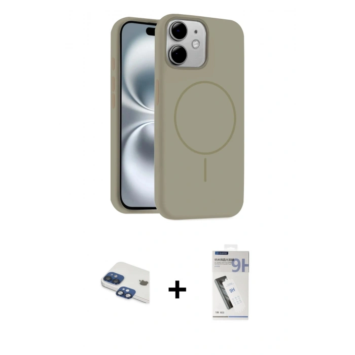 MARSİLYAN™- iPhone 11 Kılıf Yankı Form Serisi - Şeffaf Uv Polymer Nano Ekran Koruyucu + Pers Alüminyum Kamera Lens - LT