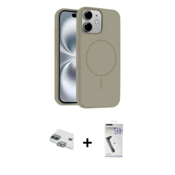 MARSİLYAN™- iPhone 11 Kılıf Yankı Form Serisi - Şeffaf Uv Polymer Nano Ekran Koruyucu + Pers Alüminyum Kamera Lens - YL